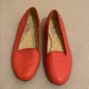 UGG Women's coral Studded Loafers. Size 8